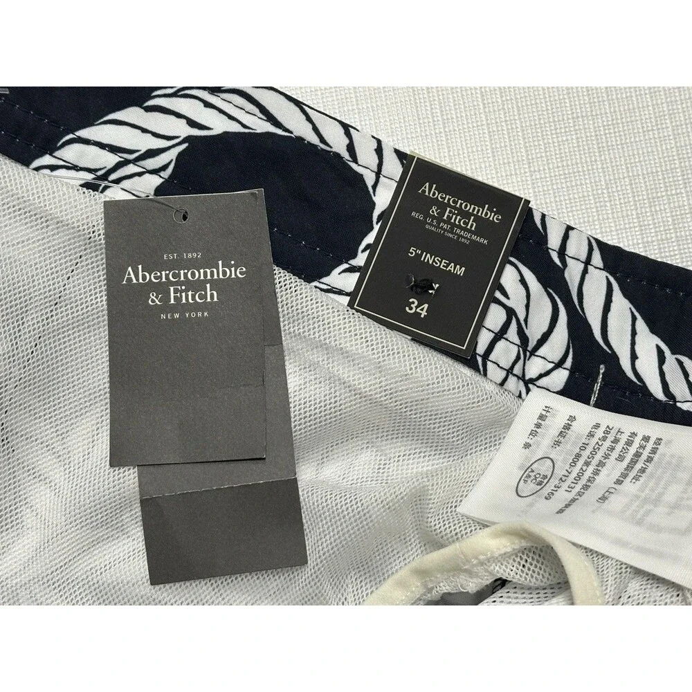 NWT Abercrombie & Fitch Nautical Rope Stretch Boardshorts 5